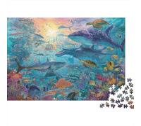 Creature sottomarine Mondo sottomarino Un divertente e fantastico gioco di puzzle educativo con un livello di difficoltà molto elevato 500 pezzi (52x38 cm)