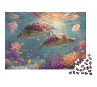 Creature sottomarine Mondo sottomarino Un divertente e fantastico gioco di puzzle educativo con un livello di difficoltà molto elevato 1000 pezzi (75x50 cm)
