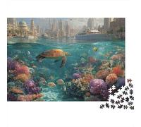 Creature sottomarine Mondo sottomarino Un divertente e fantastico gioco di puzzle educativo con un livello di difficoltà molto elevato 1000 pezzi (75x50 cm)