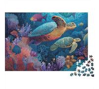 Creature sottomarine Mondo sottomarino Un divertente e fantastico gioco di puzzle educativo con un livello di difficoltà molto elevato 300 pezzi (40x28 cm)