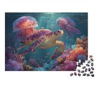 Creature sottomarine Mondo sottomarino Un divertente gioco per famiglie adatto ad adulti, adolescenti e bambini con un alto livello di difficoltà 500 pezzi (52x38 cm)