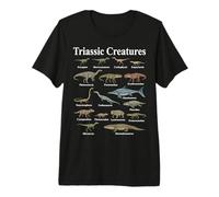 Creature Triassiche Primi rettili Evoluzione Paleontologia Maglietta Premium