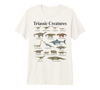 Creature Triassiche Primi rettili Evoluzione Paleontologia Maglietta Premium
