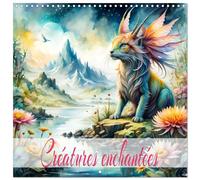 Créatures enchantées (Calendrier mural carré 2026 30 x 60 cm (ouvert)) Calendrier double avec une page pour vos prises de notes