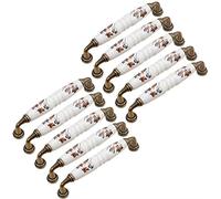 Creatwls Classic Manopole Maniglie ad arco per Comò Porta Casa, 10 pezzi Cucina Tirare Armadio Decorazione Maniglia Porta Cassetto Manopole, Distanza del Foro 128mm