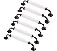 Creatwls Set di 6 maniglie per mobili e mobili, in ceramica e porcellana