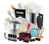 Creazione Candele Kit, Cera di Soia Flakes, Stoppini, Brocca, Olio Fragranza, 16