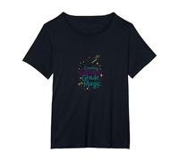 Creazione di magia di Secondo Grado Maglietta, Donna Plus-Size, Nero, 3X