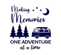 Creazione Ricordi Uno Adventure a Un Tempo Decalcomania Camper Van Grafico