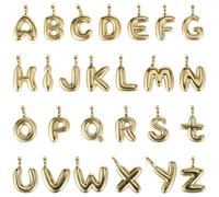 Creazioni per fai da te, personalizzazione e creazione di gioielli, materiale in rame, ciondoli con lettere dell'alfabeto dalla A alla Z, decorazioni con lettere dalla A alla Z, 26 pezzi
