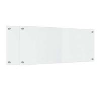 Crédence de Cuisine - 2 pezzi, trasparente, 100 x 40 cm, in vetro temperato | Backsplash a parete,vetro temperato, calore,linee pulite,pulizia della spugna,superficie liscia