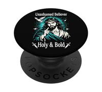 Credente senza vergogna Santo Cristiano Gesù Fede Romani 1:16 PopSockets PopGrip Adesivo