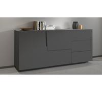 Credenza 2 Ante 180x44x86 cm Pongo 2A 3C Grigio Antracite Opaco