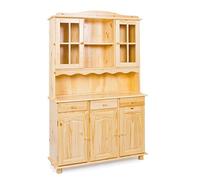 MOBILE GIORNO CREDENZA TOSCANA 2 ANTE + 3 CASSETTI 130x43/32x198H PINO MASSELLO