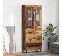 Credenza 2 pz Legno vecchio 69,5 x 34 x 180 cm