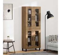 Credenza 2 pz Rovere artigianale 69,5 x 34 x 180 cm