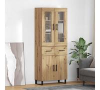 Credenza 2 pz Rovere artigianale 69,5 x 34 x 180 cm