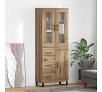 vidaXL Credenza 2 pz Rovere artigianale 69,5 x 34 x 180 cm