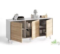 94620 Q.TA' 1 KIT CREDENZA 3 ANTE ZAIKEN 154X41XH75 CM BIANCO ROV