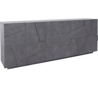 Credenza 4 Ante + 3 Cassetti 224,1x44,2x86 cm Ping Ardesia
