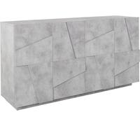 Credenza 4 Ante Battenti 162,4x44,2x86 cm Ping Cemento Bronx