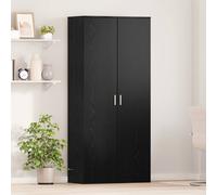 Credenza 80 x 39 x 178 cm Legno ingegnerizzato Rovere Nero