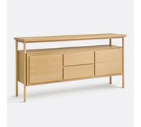 Credenza a 2 ante, 2 cassetti, impiallacciatura di rovere, Elina Beige TU