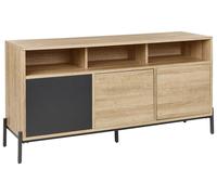 Credenza a 3 ante con 3 ante a giorno Legno chiaro e grigio Moines