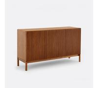 Credenza a 3 ante, frassino massiccio e impiallacciatura di frassino, NEOTTIE Marrone TU