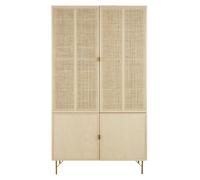 Credenza a 4 ante in rattan incannucciato 110cm