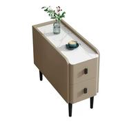 Credenza a buffet Divano del soggiorno, credenza stretta, tavolino, mobile portaoggetti con 2 cassetti, tavolino, mobile stretto, divano, armadio a fessura Mobile a buffet(Khaki,25x80x60cm)