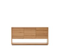 Credenza Alguema 3 ante impiallacciato rovere finitura naturale 151 x 73 cm