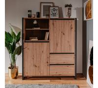 Credenza alta Denver 51 L120XP40XH140 quercia antracite