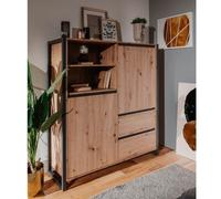 Credenza alta Denver 51 L120XP40XH140 quercia antracite