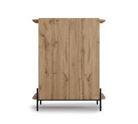 Credenza Alta Olivia con 2 Ante (97x40,3x120 cm), Rovere Rustico