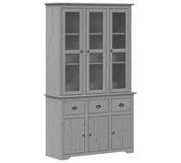 Credenza bahut cassettiera armadio armadio portaoggetti organizzatore cucina soggiorno soggiorno BODO 115,5 x 43 x 200,5 cm legno massello di pino grigio 02_0030803
