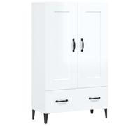 Credenza bahut cassettiera armadio armadio portaoggetti organizzatore cucina soggiorno soggiorno lucido 70 x 31 x 115 cm legno di ingegneria bianco 02_0030754