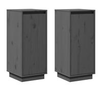 credenza bahut credenza armadio armadio armadio portaoggetti organizzatore cucina soggiorno soggiorno set di 2 31,5 x 34 x 75 cm legno massello di pino grigio 02_0036836