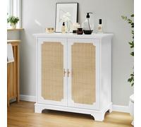 Credenza, buffet, armadietto per vino con ante in rattan, cucina a buffet, tavolo consolle, armadio decorativo per corridoio, ingresso e soggiorno