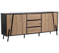 Credenza buffet in color legno e nero Blackpool