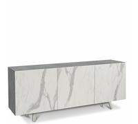 Credenza buffet moderna cemento ante marmo calacatta Mobili credenze in legno