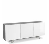 Credenza buffet moderna cemento con 3 ante bianco lucido Mobili credenze legno