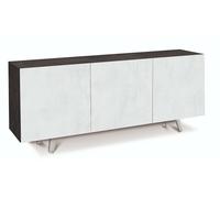 Credenza buffet moderna nera con 3 ante bianco lucido Mobili credenze in legno