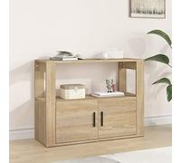 Credenza, Comò Camera Da Letto Armadietto Bagno Mobiletto Bagno Basso Mobile Corridoio Stretto E Lungo Adatto per Ingresso Cucina Soggiorno Bagno Rovere Sonoma 80x30x60 cm in Legno Multistrato