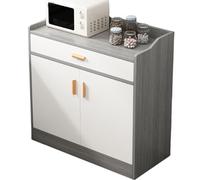 Credenza con funzione di contenimento, mobile buffet con cassetti e ante, realizzata con pannelli ispessiti che possono supportare fino a 150 kg, adatta per cucina, soggiorno e ingresso Gray 60cm