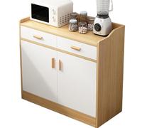 Credenza con funzione di contenimento, mobile buffet con cassetti e ante, realizzata con pannelli ispessiti che possono supportare fino a 150 kg, adatta per cucina, soggiorno e ingresso Wood 80cm