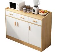 Credenza con funzione di contenimento, mobile buffet con cassetti e ante, realizzata con pannelli ispessiti che possono supportare fino a 150 kg, adatta per cucina, soggiorno e ingresso Wood 120cm