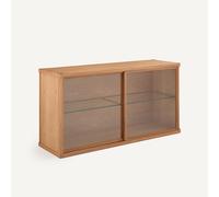 Credenza con vetrina, rovere e impiallacciatura, IÉNA, design Emmanuel Gallina Beige TU
