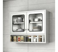 Credenza Credenza - Armadio da cucina a parete con 2 ante scorrevoli e ripiani regolabili, porta SeBathroom sopra la pelliccia del WC