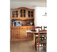 CREDENZA CRISTALLIERA RUSTICA IN LEGNO MASSELLO IN VARI COLORI OFFERTA